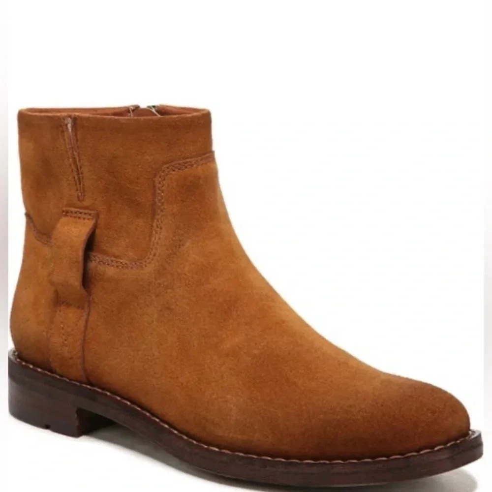 New Franco Sarto Womens Malina Whiskey Suede Ankle Boots Bootie Size 7
